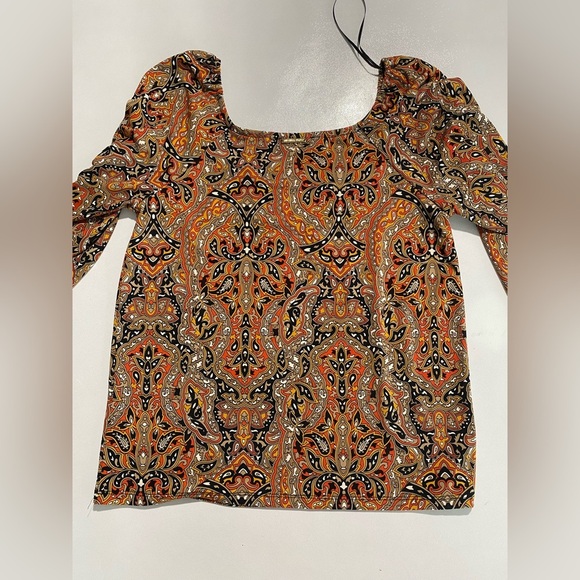 NEW Size M MICHAEL Michael Kors Ruffled Off-The-Shoulder Top Brt Trractta $88 - Picture 10 of 11
